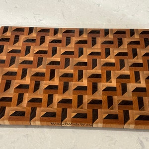 How to Make the 3-D Interlocking Cube Cutting Board - Etsy