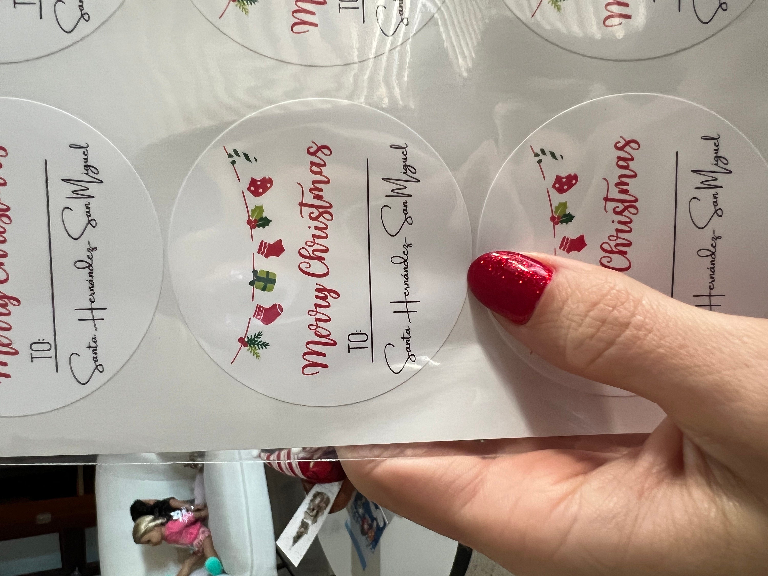 Custom Holiday Labels, Personalized Merry Christmas Labels, Holiday Gift Tags, To/From Sticker, Holiday Gift Label/ Christmas Favor Stickers