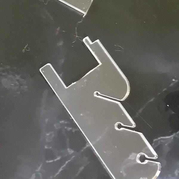 LBTODH 3-Piece Yarn Tensioner Adapters - Transparent Acrylic Rods For Express Knitting Machines