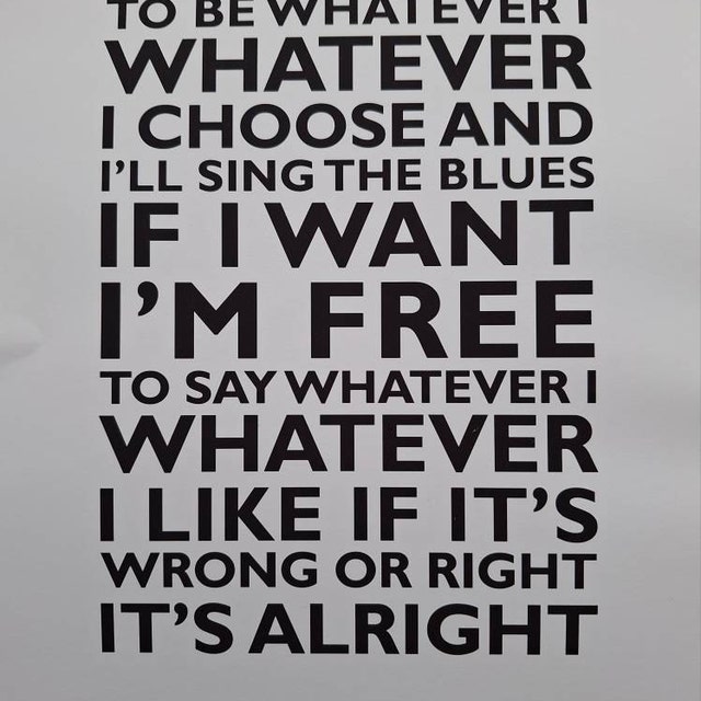 Oasis Whatever Lyric Print - Song Lyric Print - Wall Décor