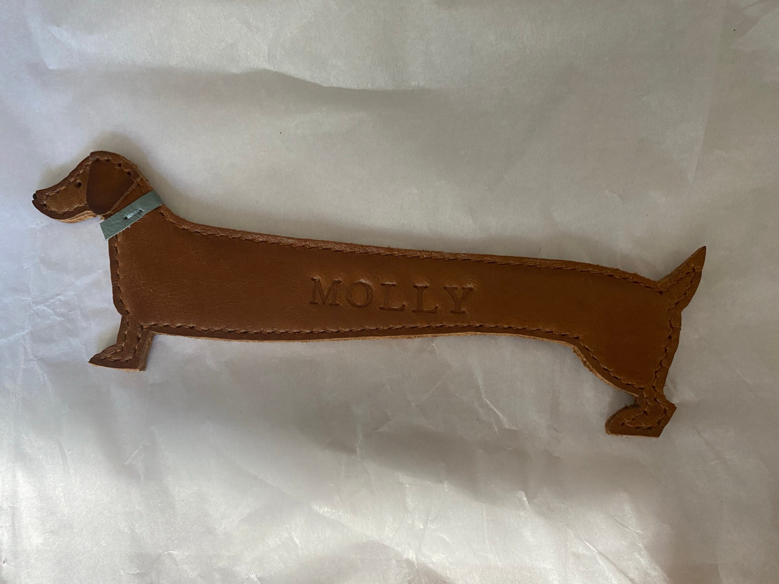 Sausage Dog Bookmark, Custom Leather Bookmark, Miniature Dachshund Gift, Christmas gift,Dog Bookmark, Dapple Dachshund Bookmark, Doxie