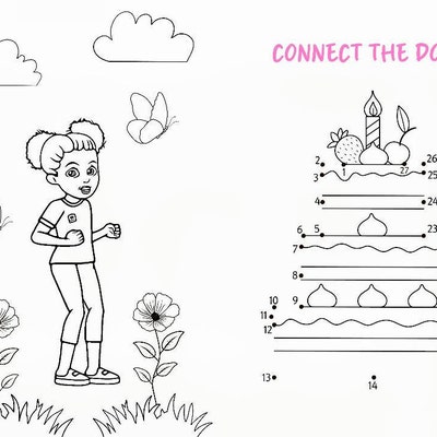 Birthday Coloring Page, Gracies Corner Coloring Page, Instant Download