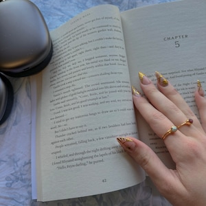 Customer photo from starr, Dainty Raw Ruby Ring in Yellow Gold