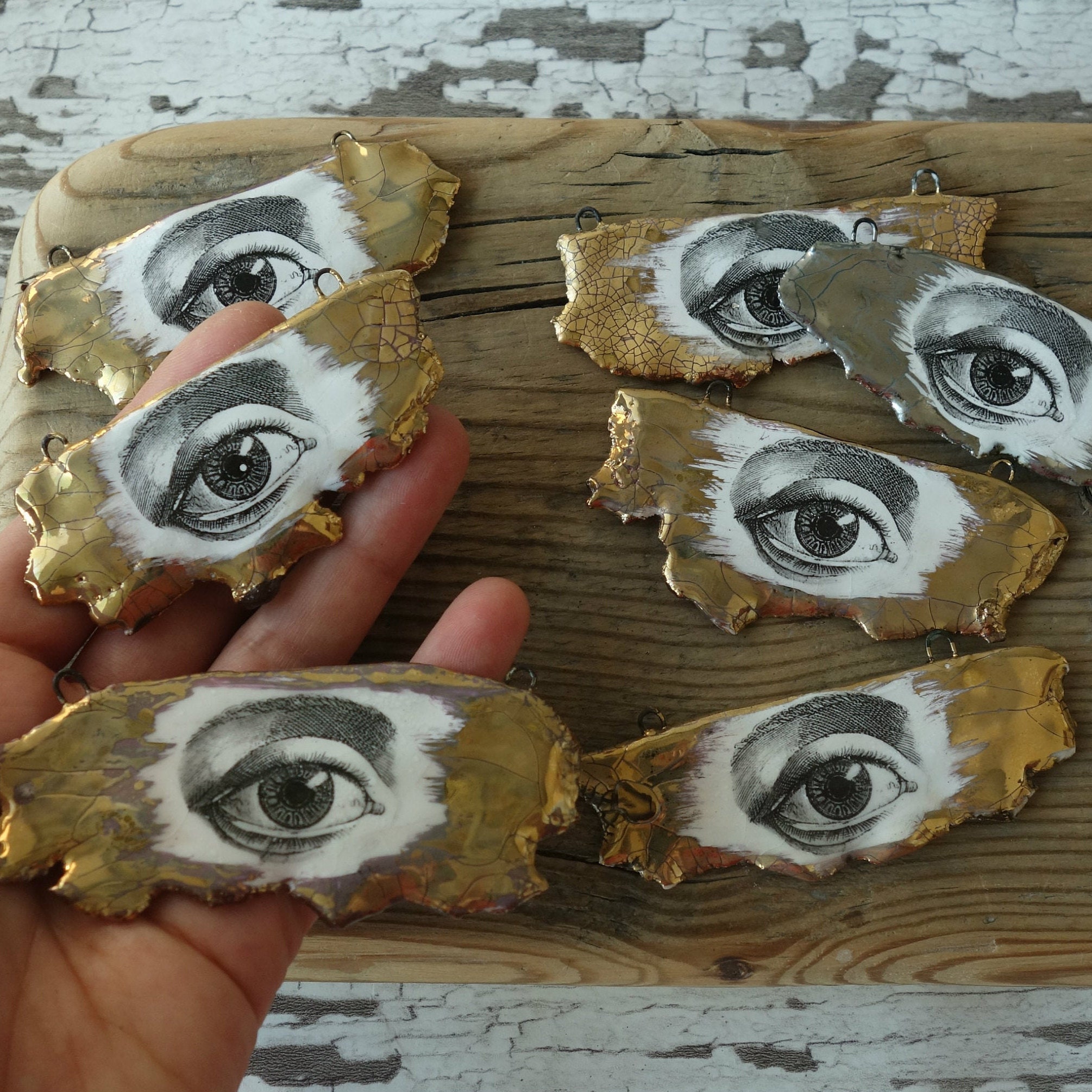 Eye ceramic decal waterslide transfer for ceramics tiles glassfusing enameling beads and mosaic