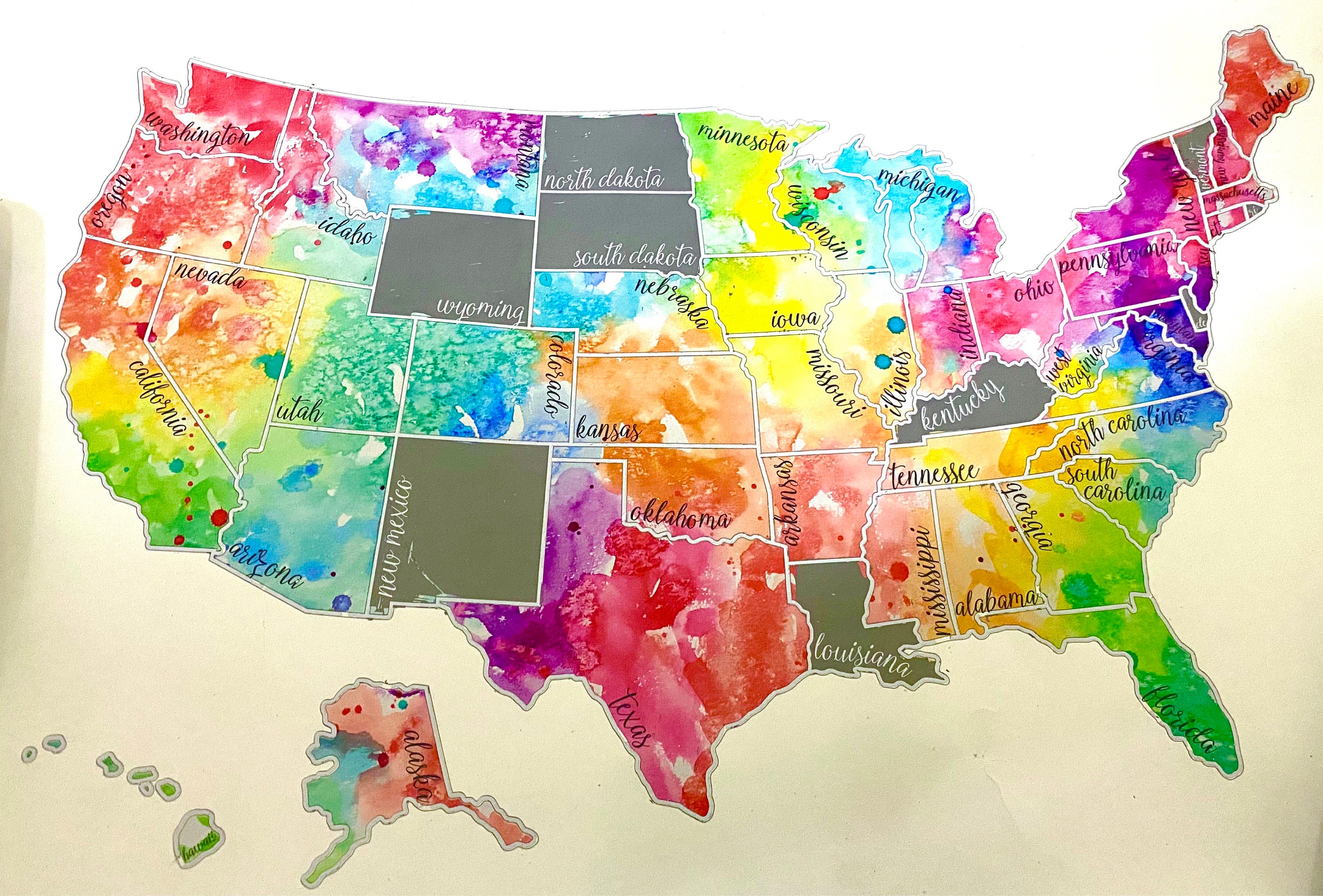 USA Scratch Off Map - Business Gift for Clients - Gift for Travel Lovers - House Warming Gift - Retirement Gift - Corporate Gift Ideas