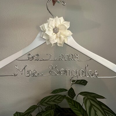 Personalized Wedding Dress Hanger Bridal Hanger Bridal Etsy