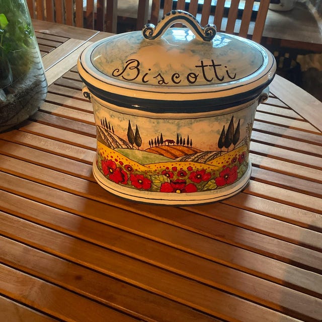 ANCIEN POT A Biscuit Decor Branche De Houx EUR 18,00 - FR