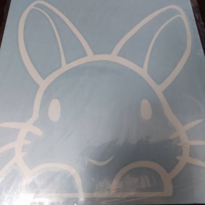 Rabbit Sticker Peeking Bunny Car Decal, Rabbit Laptop Decal, Bunny ...