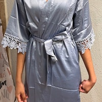Silky Chunky Lace Robe, Bridesmaid Robes, Bridal Robe, Wedding Robes ...