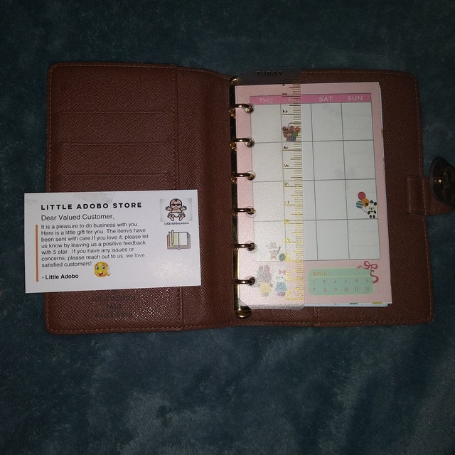 fits Louis Vuitton PM Small LV Agenda: Planner Refill Paper +Pouch