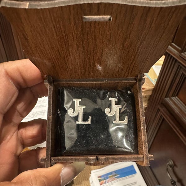 Sterling Silver Letter Cufflinks, Initial Cufflinks, Initials Cufflinks ...