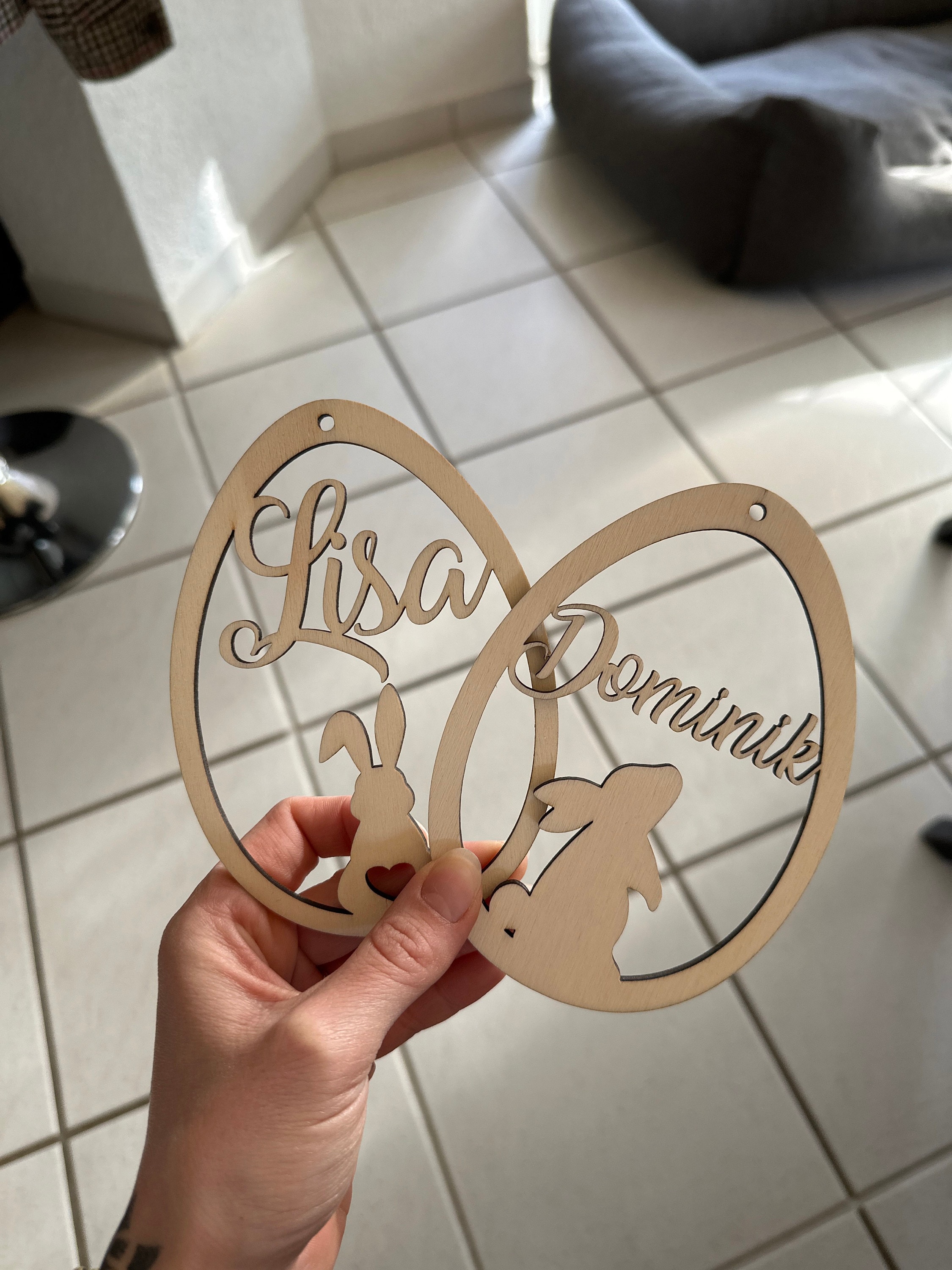 Easter decoration personalized made of wood | Easter gift | Easter pendant with name | Easter | Easter pendant | Wooden pendant | Easter basket | Easter basket