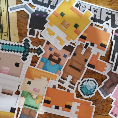 Minecraft Stickers Pack of 17 - Etsy