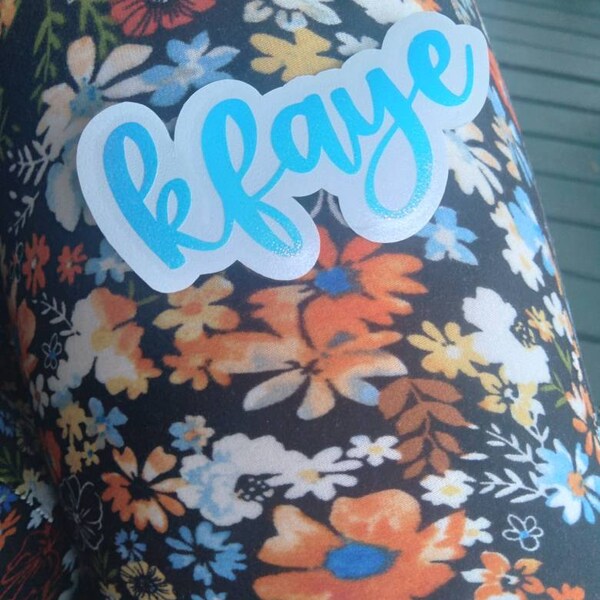 KATE Font | Custom Vinyl Name Decal |vinyl Sticker | Holographic Name ...
