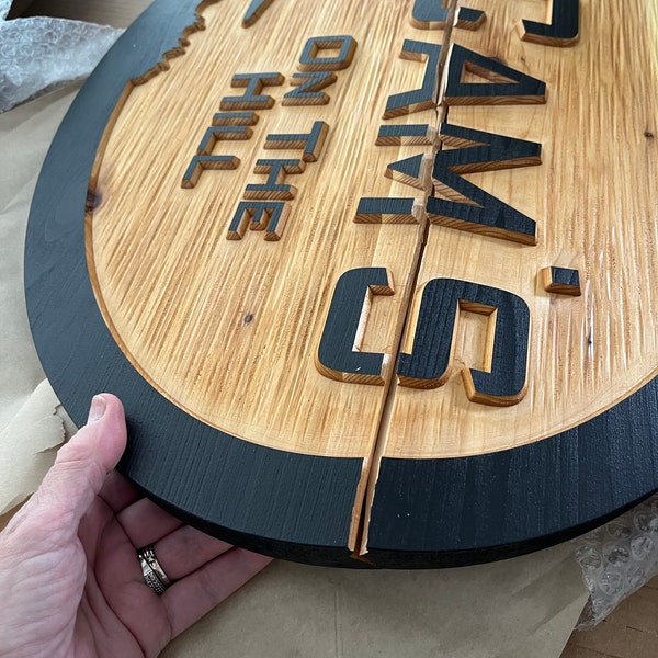 Double Sided or Single Sided Carved Wood Address Sign, Exterior Family ...