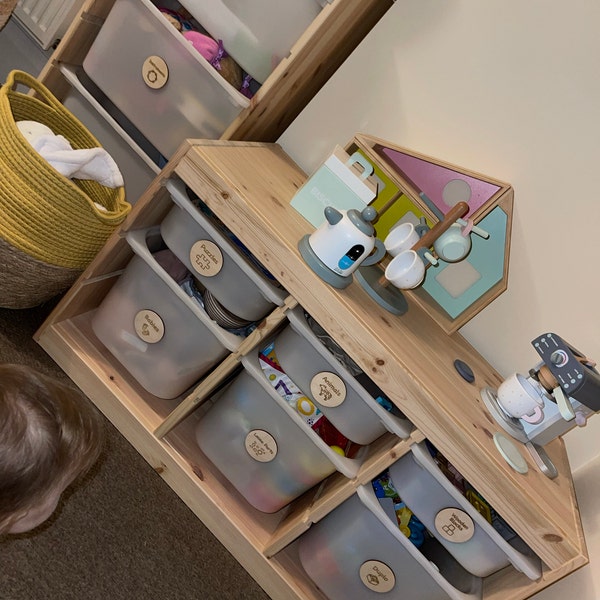 Toy Box Storage Tags - Wooden Trofast Labels - Playroom Decor ...