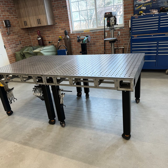 4x4 Welding Fixture Table With 5 8 Holes Laser Engraved Ruler Etsy