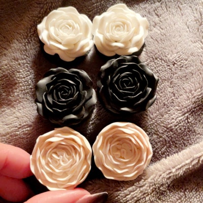 Black Rosebud Flowers Plugswedding Tunnelsbride - Etsy