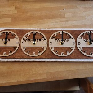 Time Zone Wall Clock City/state/country Sign World Clock - Etsy