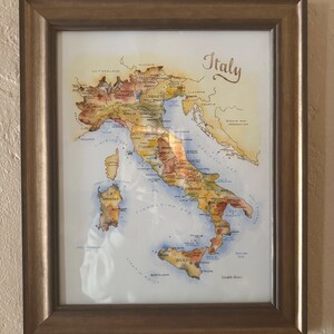 イタリアの地図入り額装 イタリアの地図入り額装 イタリアの地図入り額装 イタリアの地図入り