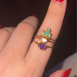 Customer photo from Carisa, Raw Crystal Ring Mystery Box! 3 Ring Set