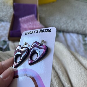 VINTAGE MOD HOOPS // 60's Fashion Earrings White Clay - Etsy UK