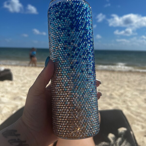 Ombre Sublimation Rhinestone Pattern 20 Oz. Skinny 49 Stones Wide Ss20 ...