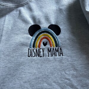 Disney Mama Crew Neck Sweatshirt, Rainbow Disney Mom