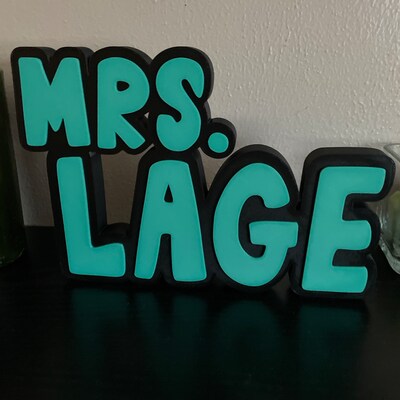 Teacher Name Plate Teacher Name Sign English Teacher Gift Teacher