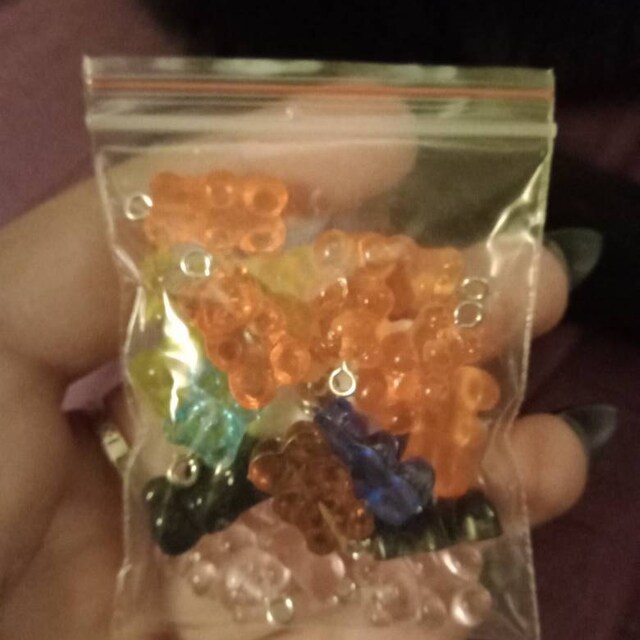 4, 20 or 50 BULK Gummy Bear Resin Charms, Multi-color