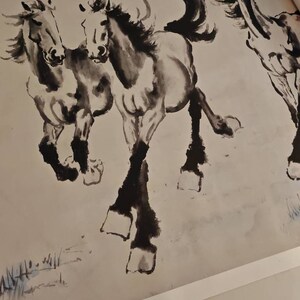 Eight Galloping Horses, Xu Beihong Chinese Art Canvas Print