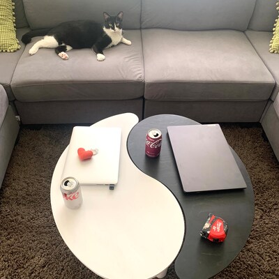 Yin Yang Table, Wooden Modern Style Coffee Table, ying Yang Yong Coffee ...