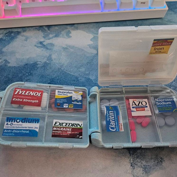 Printable Medicine Labels | Pill Container, Travel Pill Case, Pill Case ...