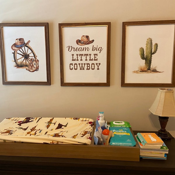 Cowboy Nursery Prints, Boy Room Printable Wall Art, Western Cowboy ...