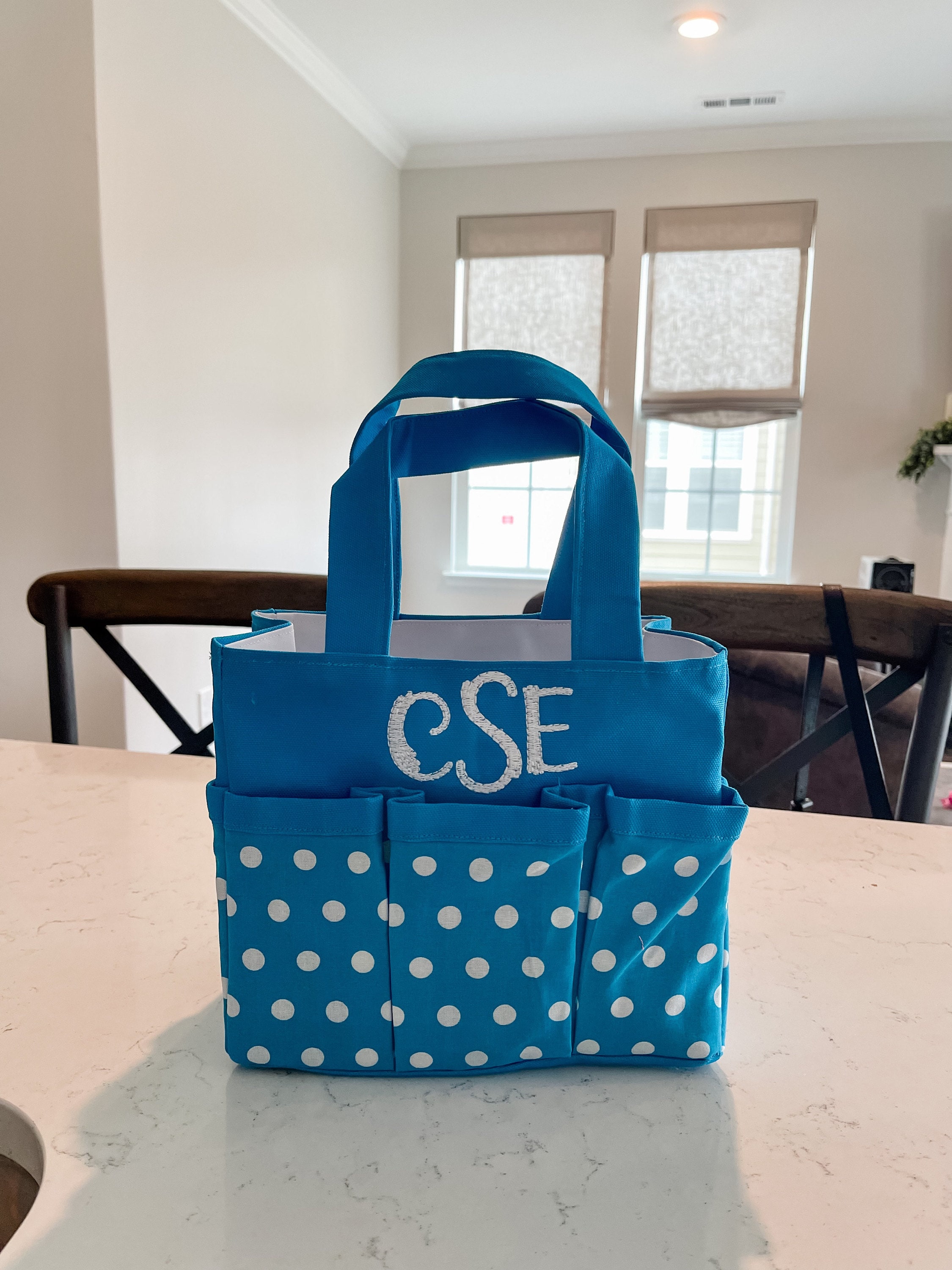 Shower caddy personalized, Waterproof canvas tote bag, College dorm storage organizer