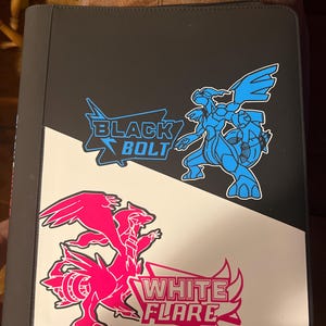 Zipper Binder for Pokemon Cards - Black Bolt & White Flare - Etsy