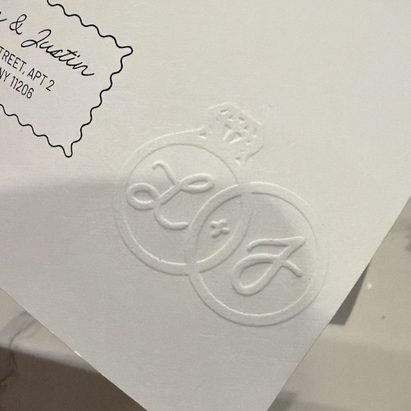 Custom Logo Embossing Stamp, Logo or Emblem Embosser, Wedding Logo ...