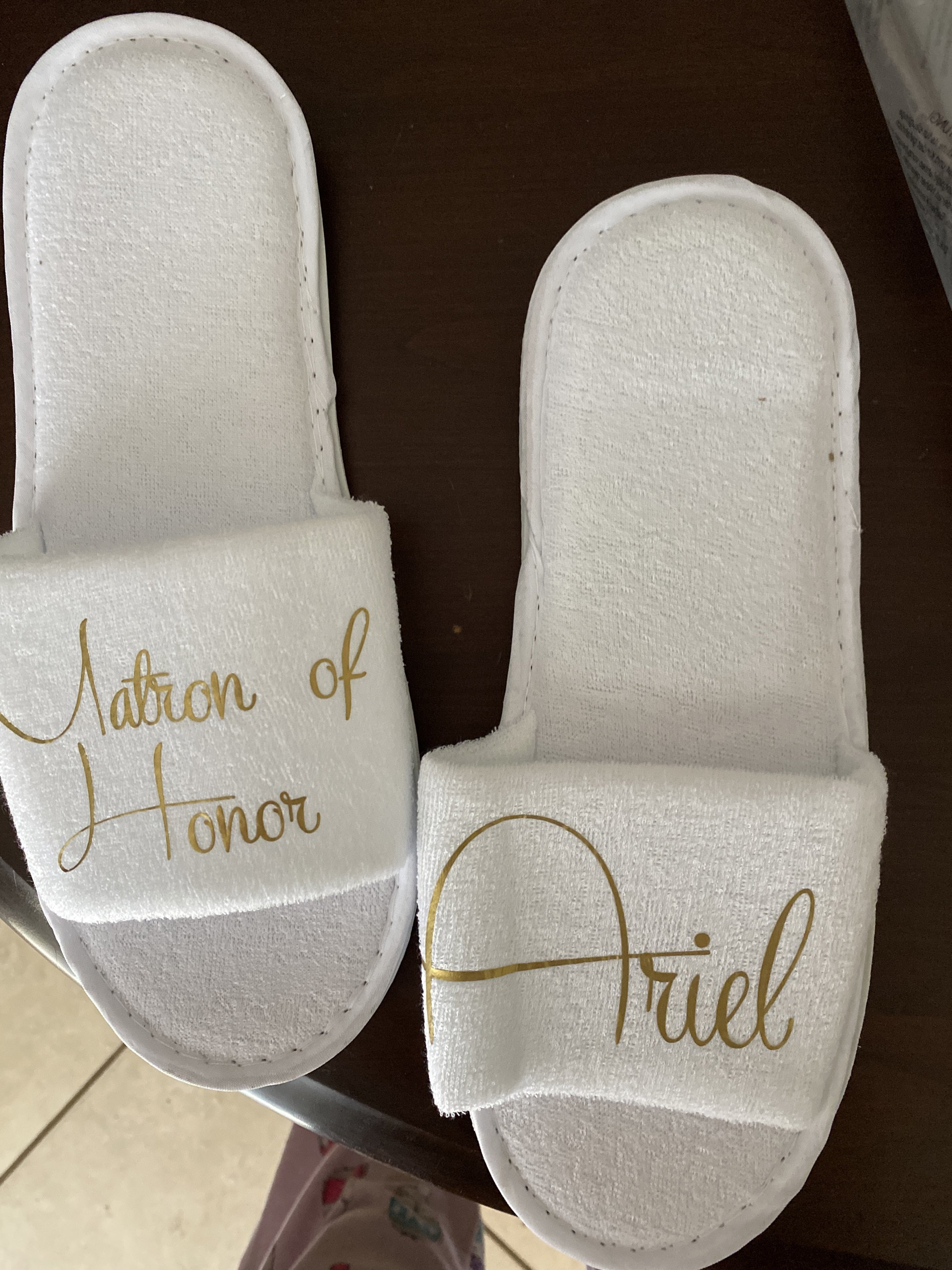 Wedding slippers Personalised, bridal party slippers