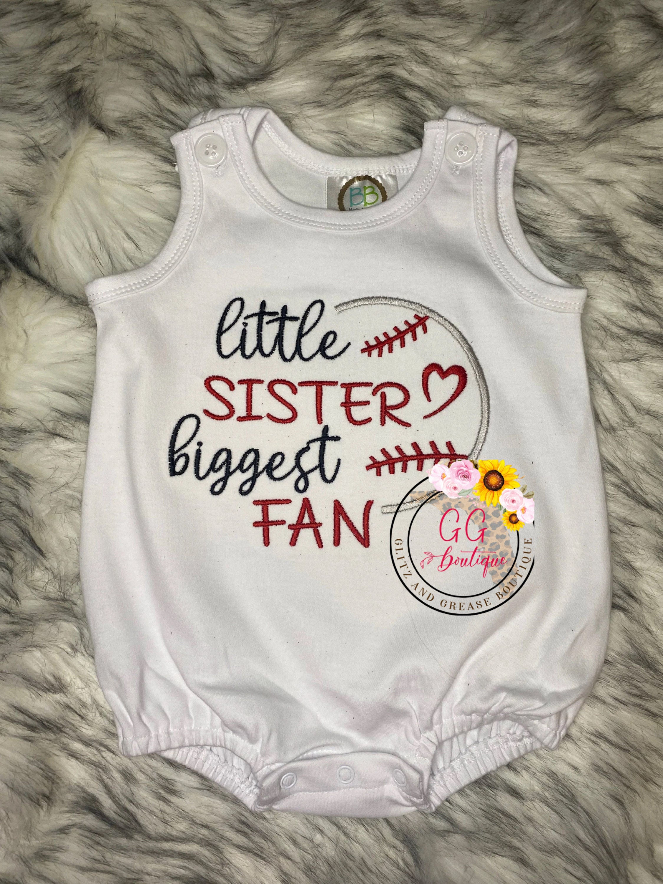 Customer photo for Baseball sister - Embroidery design