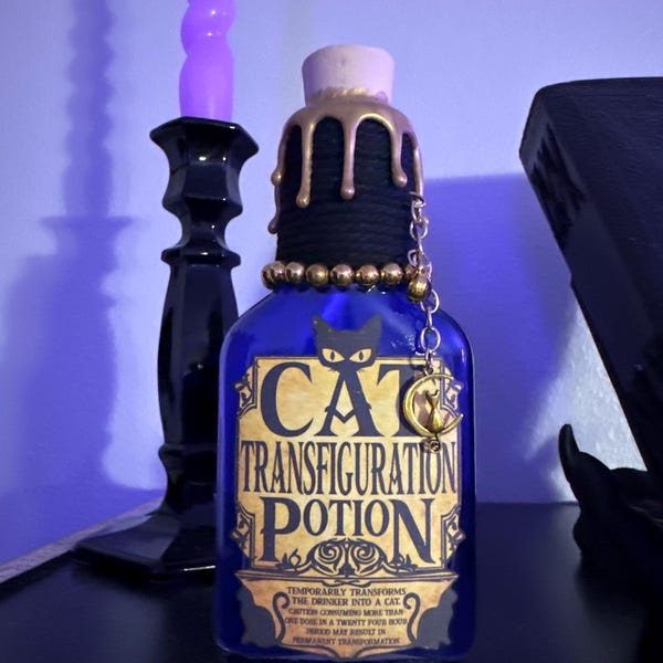Potion Pair Witches Cat Figurine 10.5cm main image 0