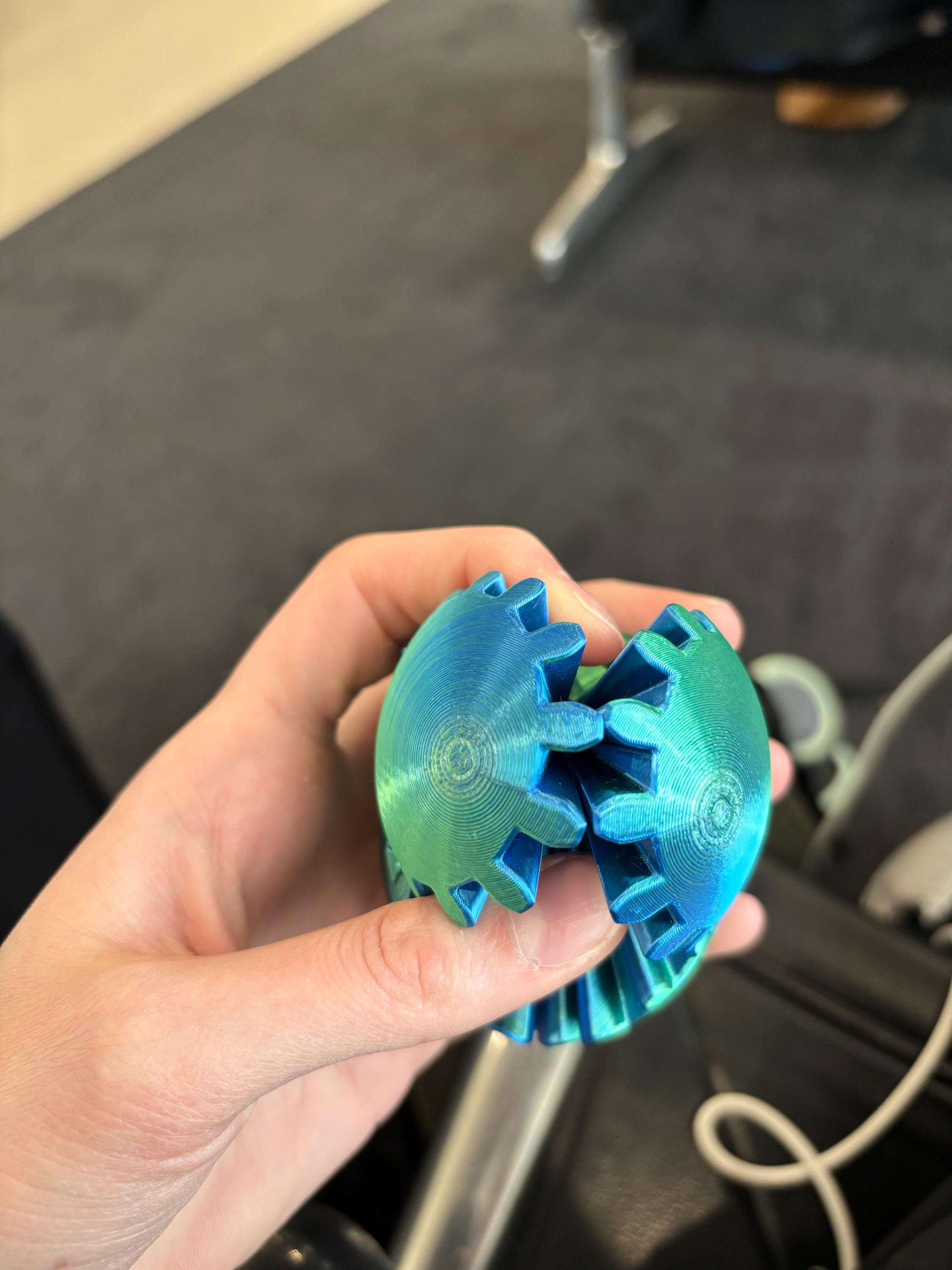 3D Printed Gear Ball Sphere Fidget-Transformable Stress Relief Toy, Colorful Gradient, Birthday Cool Gift for Dad Kids boy girl Ruvenbal