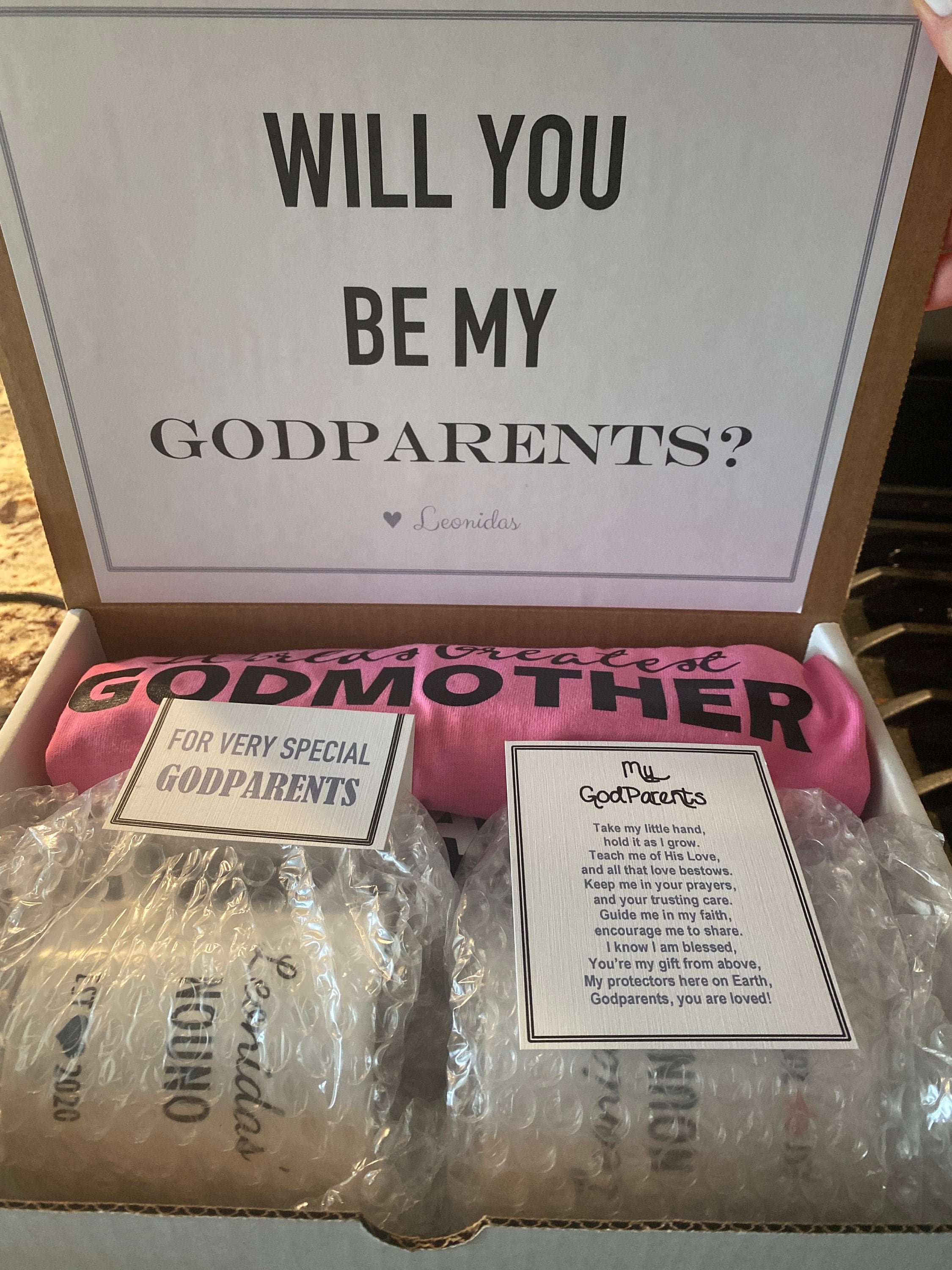 Godparents Box Personalized Godparents Gift Will you be My