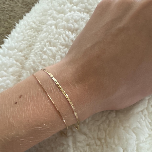 Dual-Tone Minimalist Cuff Bracelet main image 0