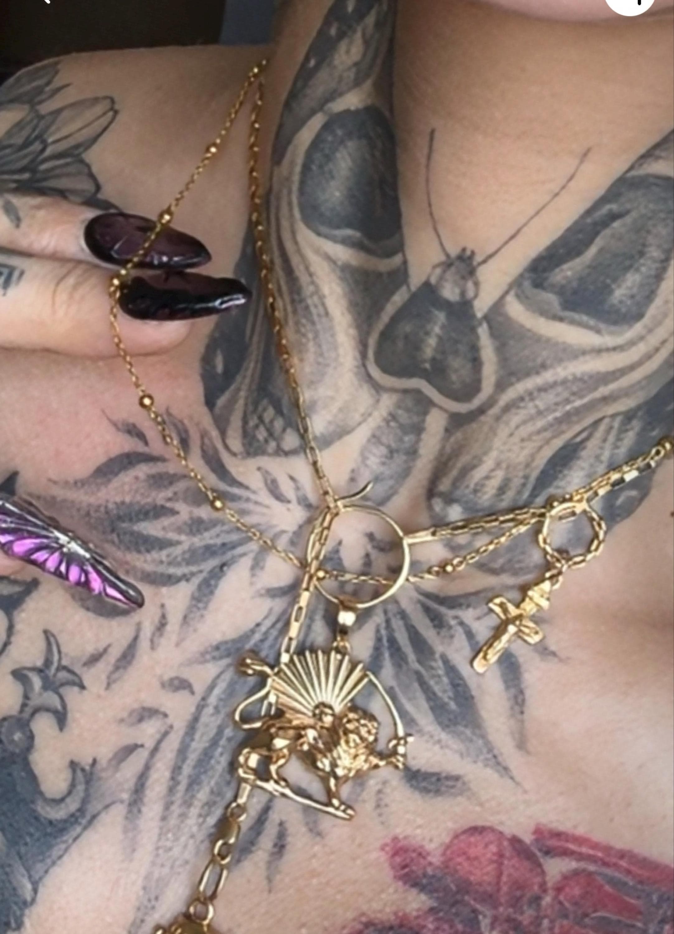 Customer photo of 18k Ball Chain Necklace | 16" 17" 18"