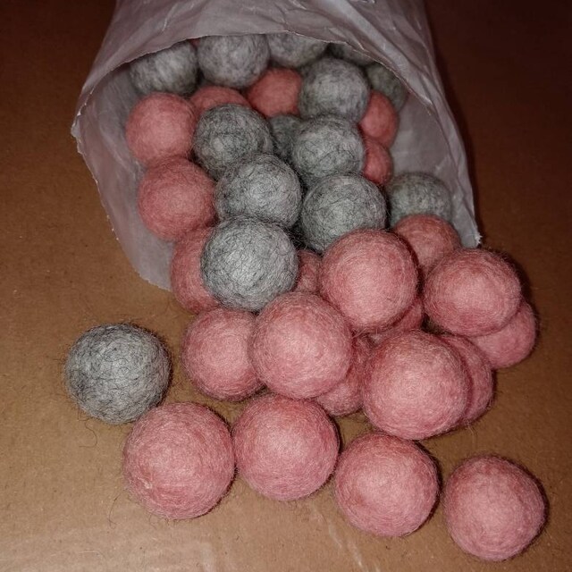 Wool Felt Balls - Size, Approx. 2CM - (18 - 20mm) - 25 Felt Balls Pack -  Color Lemon Drop-6015- 2CM Felt Pom Poms - Bright Yellow Felt Balls