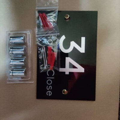 Acrylic Plastic House Number, Slate Gate Sign Plaque, Modern Door ...