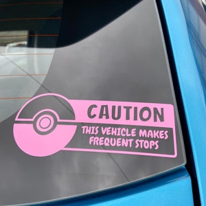 Autocollant Voiture Pokemon Go - Noir - Détachable Et Imperméable - Mein-motiv.com