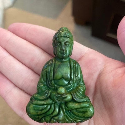 Natural Jade Grade A Hand-carved Buddha Statue - Etsy