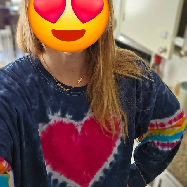 Heart Tie Dye Shirt Girls Sizes XS S M L XL Pink Tie Dye Top Long Sleeve Tie Dye Valentine s Day Shirt Etsy