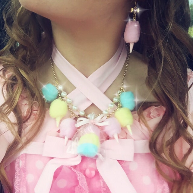 Cotton Candy Necklace Carnival Cotton Candy Statement